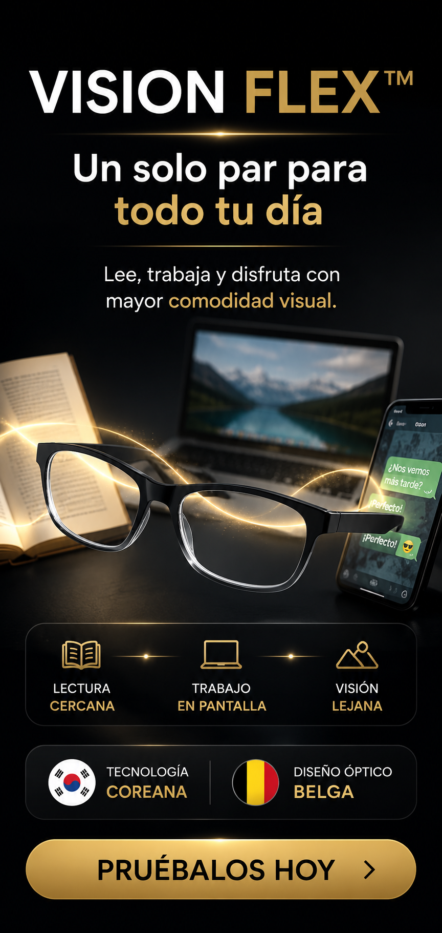 VisionFlex™ | Lentes de Enfoque Inteligente 2x1