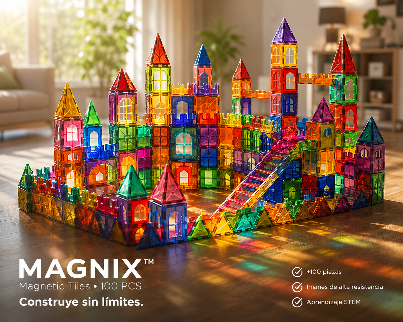 MAGNIX™ 100 Piece Magnetic Tiles