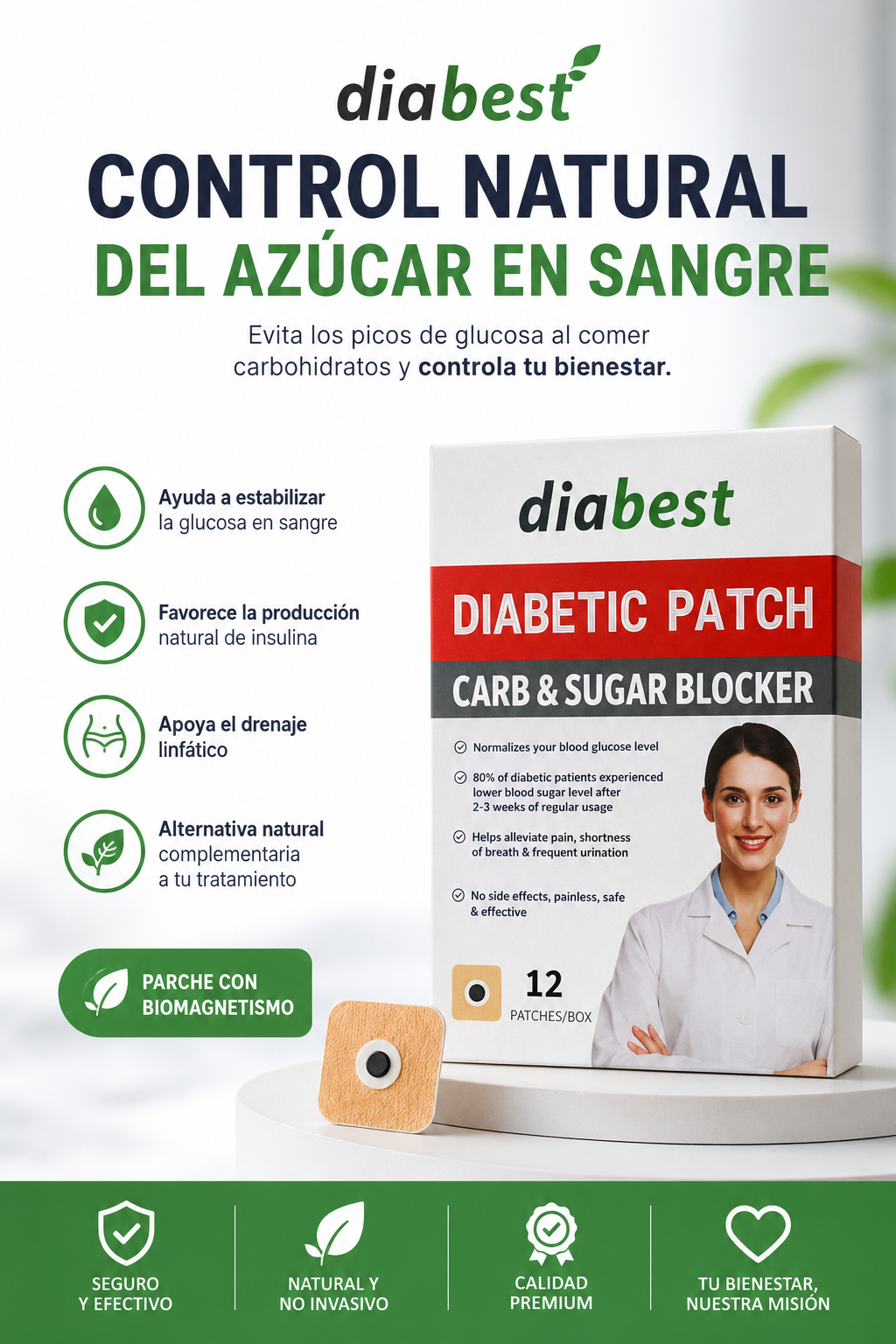 GlucoPatch™ Parche Regulador de Glucosa en Sangre