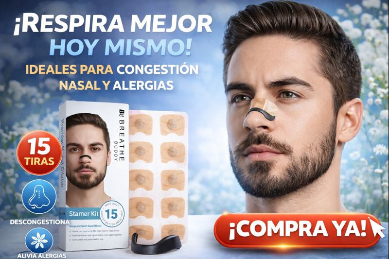 BANDA NASAL Magnética Reutilizables - Respiración Fácil y Directa (x15 Bandas)