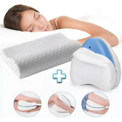 Almohada Y Cojin Ortopédico Cervical + Piernas