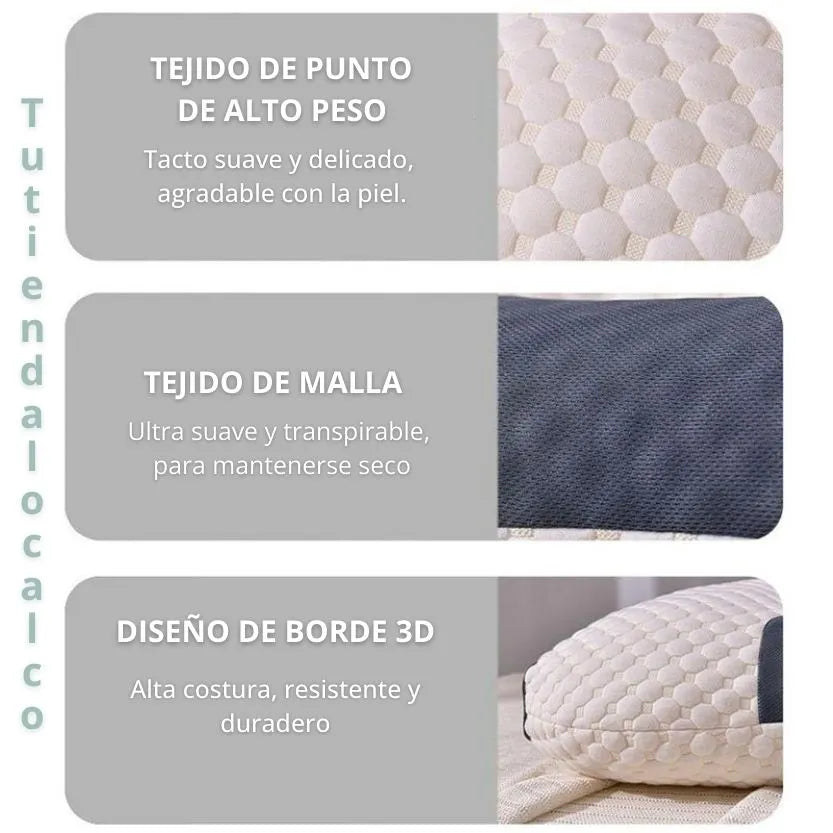 DELUXE ERGONOMIC PLUS Almohada Ortopedica 3D Visoelástica + Bamboo Respirable OFERTA 2x1