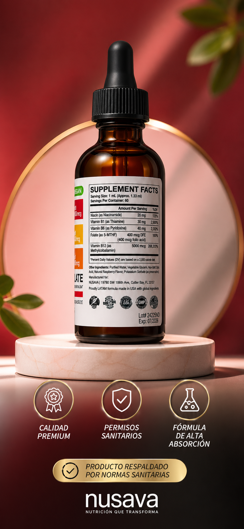 NEUROBIONTA ORAL - VITAMINA B12+B6+B1 + Ácido Fólico y Niacina