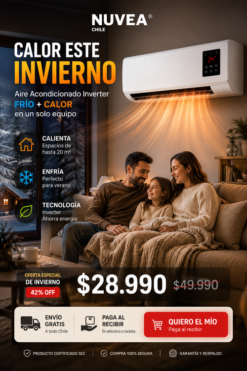 Aire Acondicionado Mini Split INVERTER 2 En 1