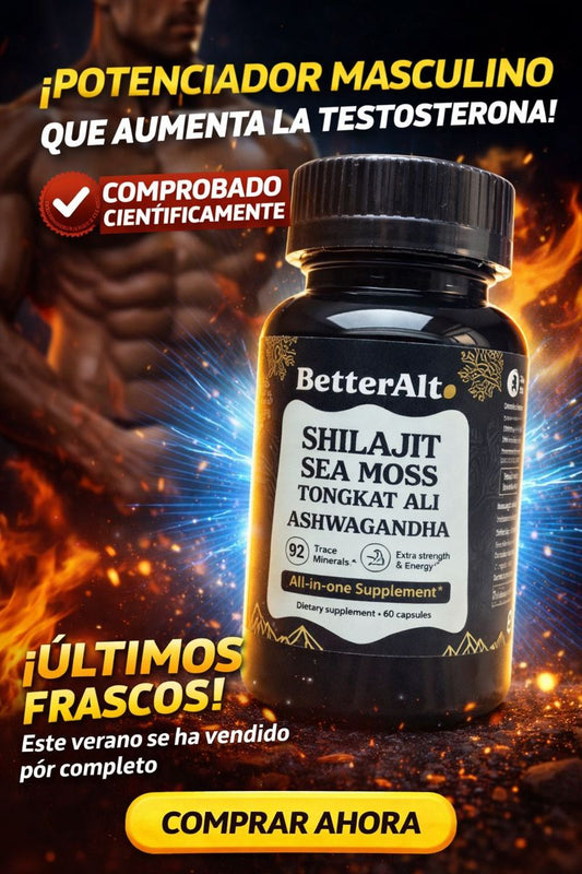 Cápsulas de Shilajit 100% Puro del Himalaya 92 Minerales (60Caps)