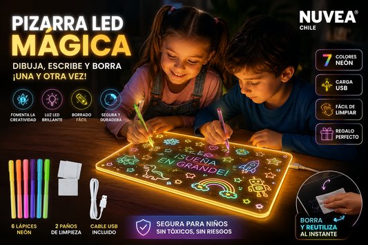 Pizarra Mágica LED™ + LAPICES     ¡NO MÁS PANTALLAS!