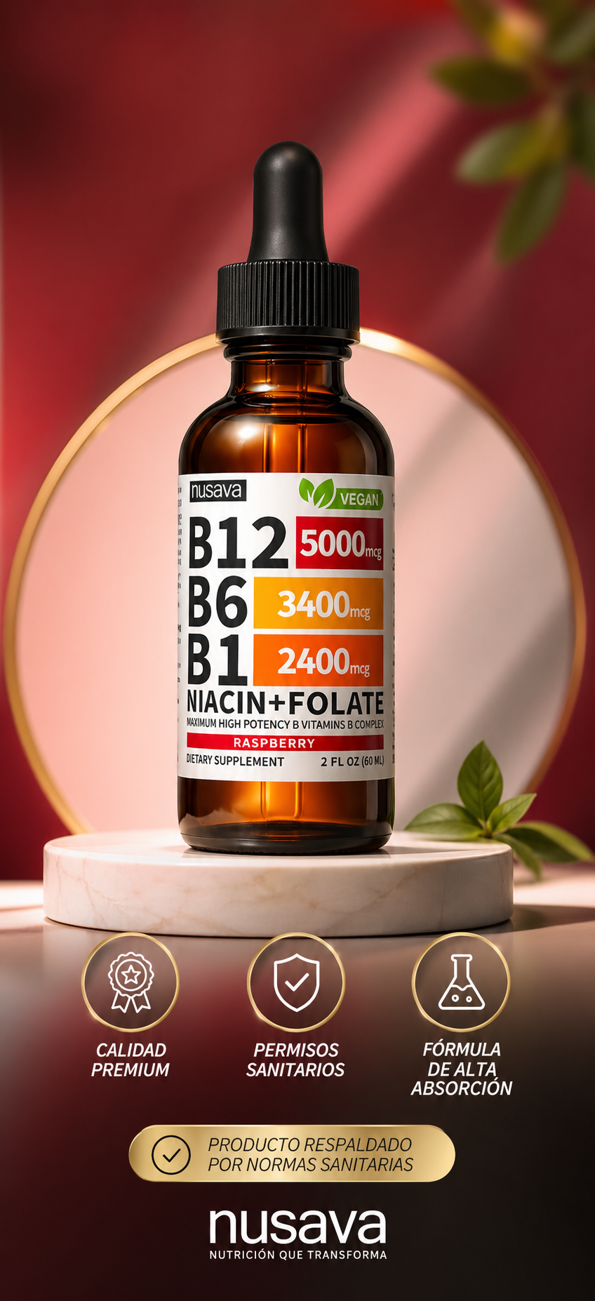 NEUROBIONTA ORAL - VITAMINA B12+B6+B1 + Ácido Fólico y Niacina