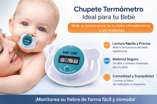 Chupete Termómetro Ultrapreciso y Amigable con Su Mordida