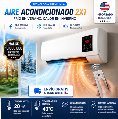 Aire Acondicionado Mini Split INVERTER 2 En 1