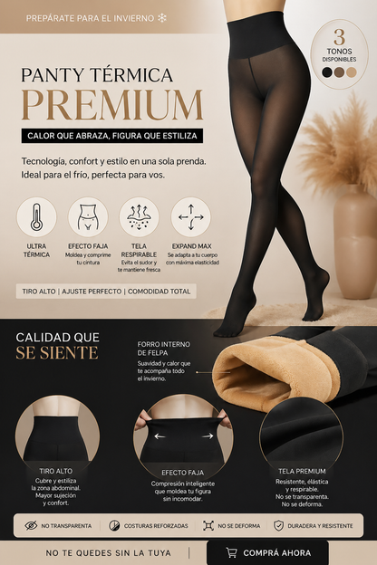 ThermaShape Luxe – Panty Térmica Efecto Faja
