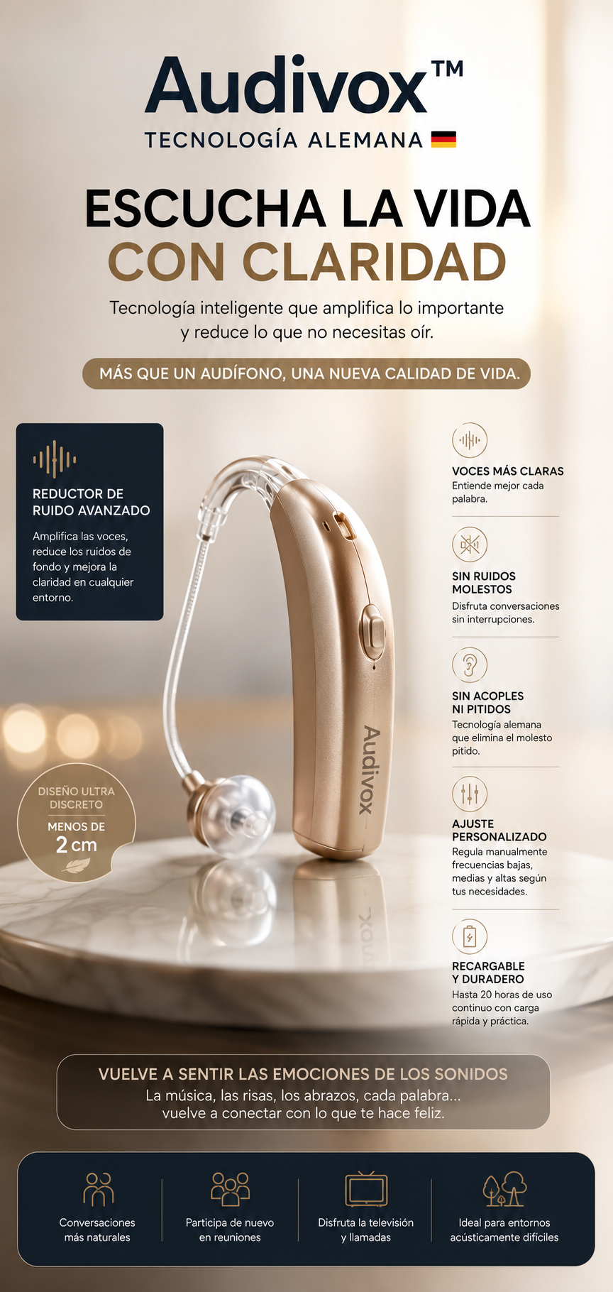 Audivox™ Tecnología Alemana