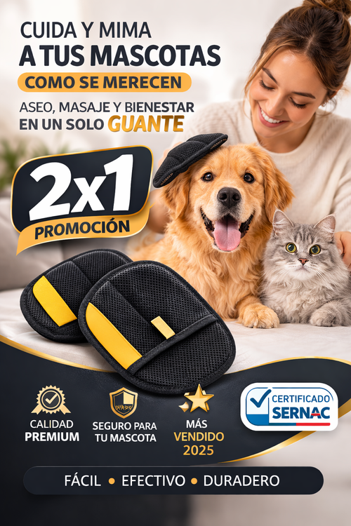 Guante Removedor de Pelo - Profesional 2x1