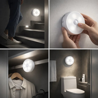 LUZ LED SENSOR DE MOVIMIENTO SUPER PACK x3 RECARGABLE
