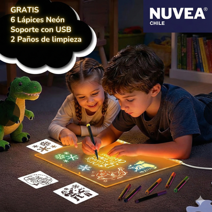PIZARRA MÁGICA + LAPICES     ¡NO MÁS PANTALLAS!