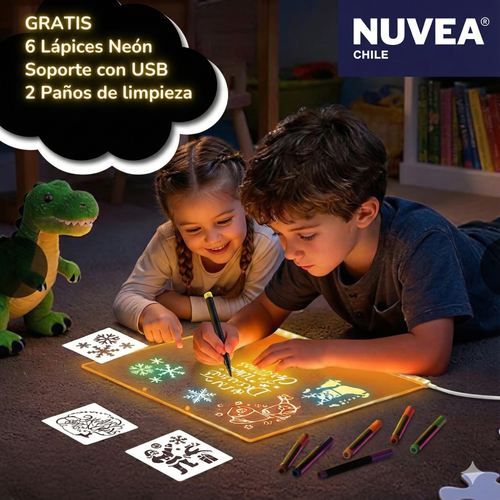 PIZARRA MÁGICA + LAPICES     ¡NO MÁS PANTALLAS!