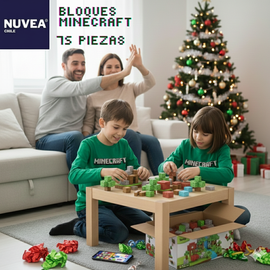 BLOQUES MINECRAFT® MANGNETICOS PREMIUM 75 PIEZAS